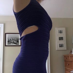 Purple cut out tight dress